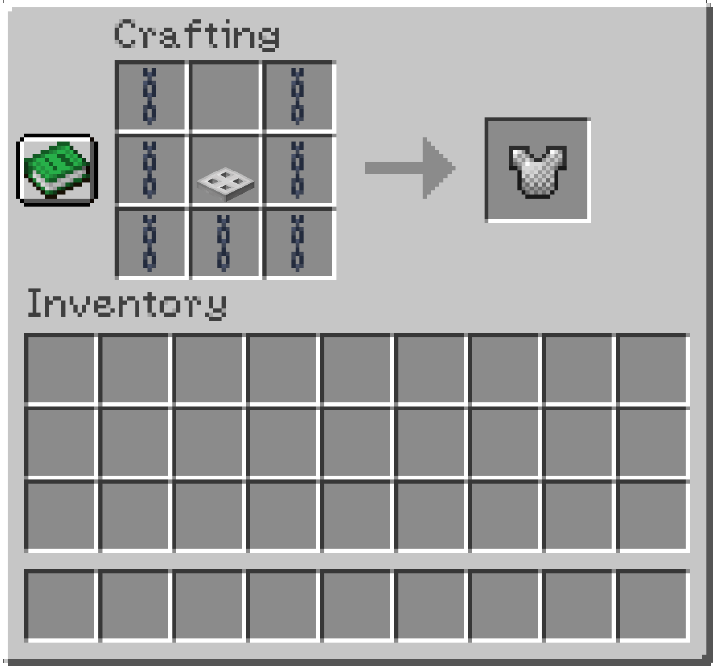 Chainmail chestplate recipe