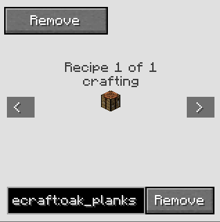 Remove Recipes