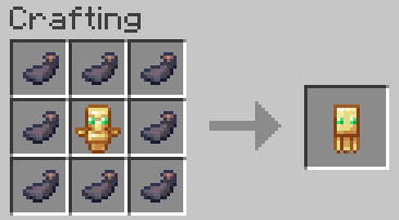 Tentacled Totem of Undying crafting recipe, 8 ink sacs around a totem