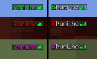 Different colors in different worlds that you can customize in the config