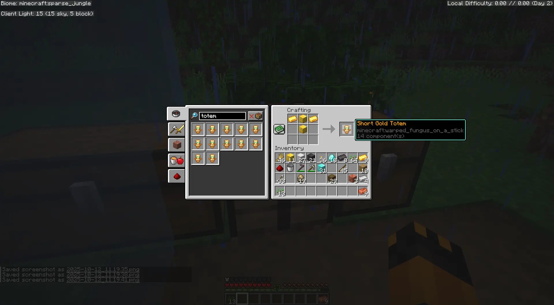 Gold Totem Short Recipe