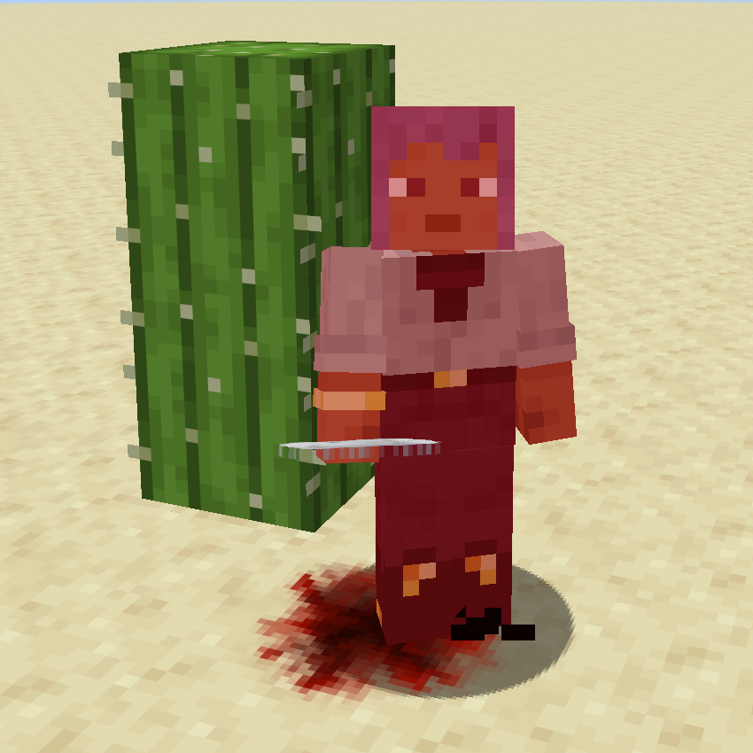 someone getting pricked by a cactus and bleeding