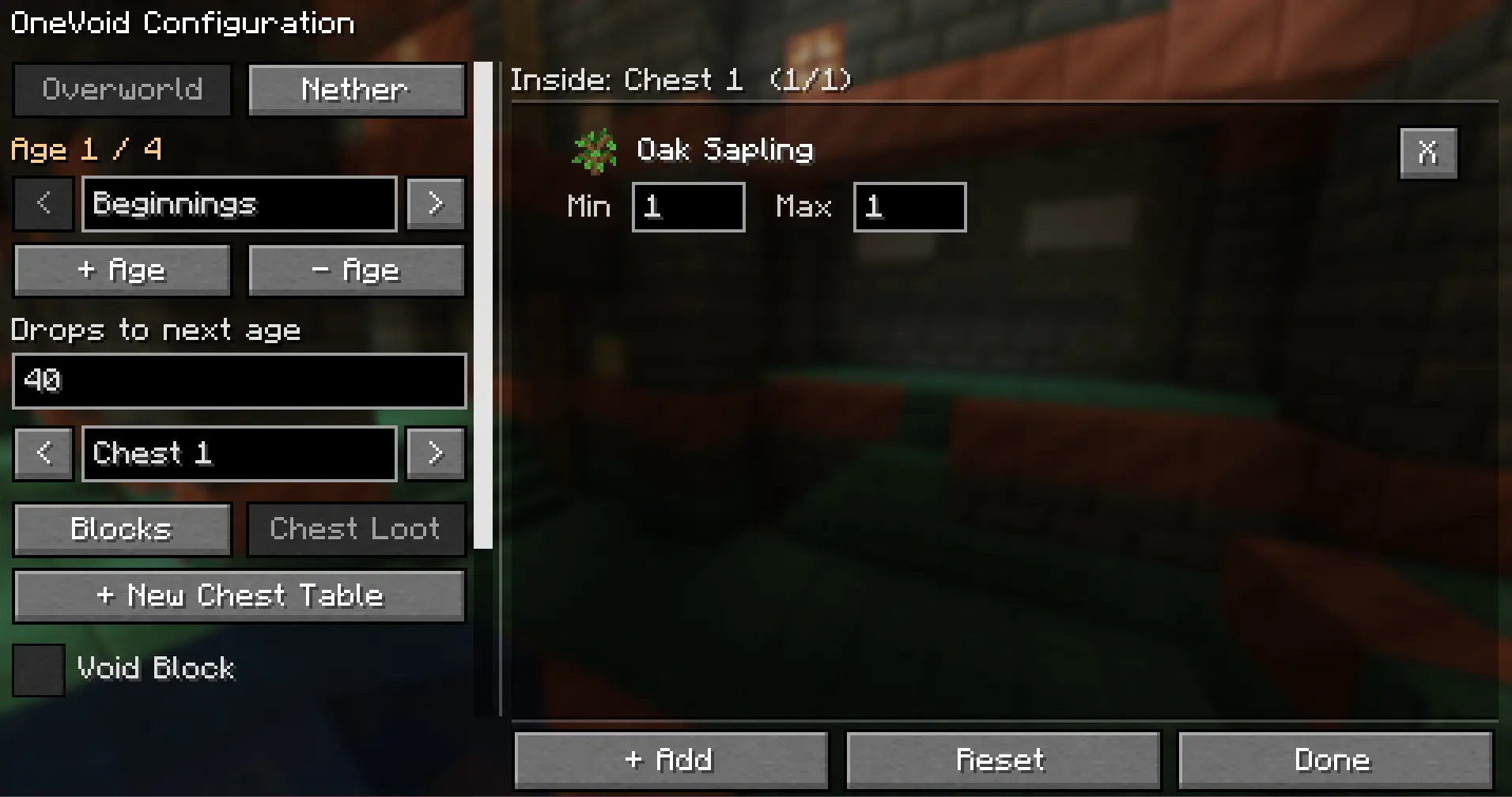 Individual chests that can be one-off or repeated and are curently age locked but if the user has not gotten all the one-off chests at the end of the current age are given at the transfer.