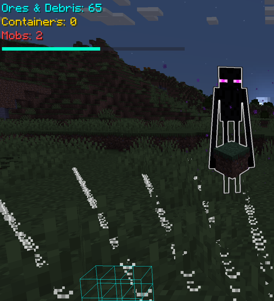 Survival Sense detecting mobs and ores