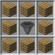 Crafting recipe for the wooden item collector