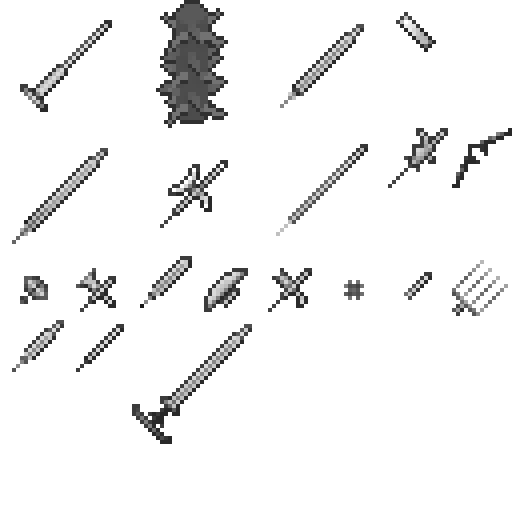 All steel forging items added by this mod, from Shortsword-Blade to Morgenster-Head
