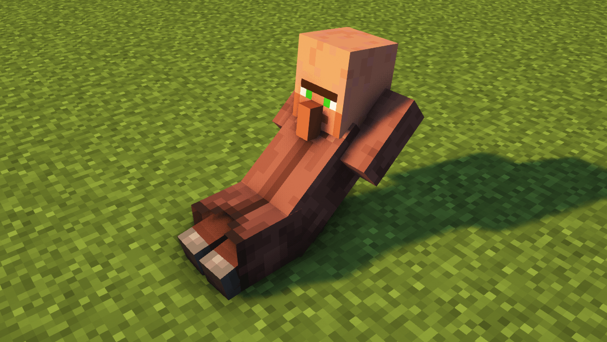 Villager Doing Crunches