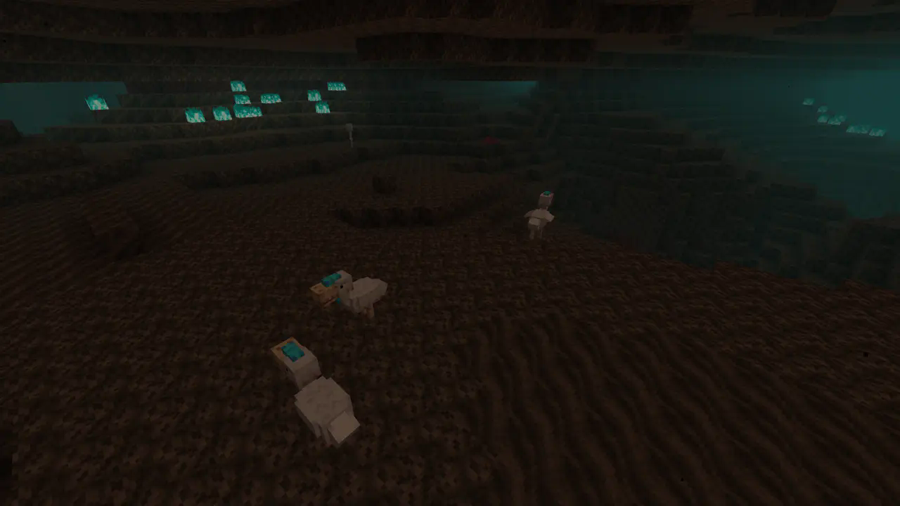 A group of chickensaurs in the Soul Sand Valley.