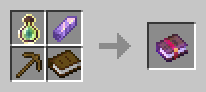 Recipe: Bottle o' Enchanting, Amethyst Shard, Wooden Pickaxe, Book, to craft Efficiency 1