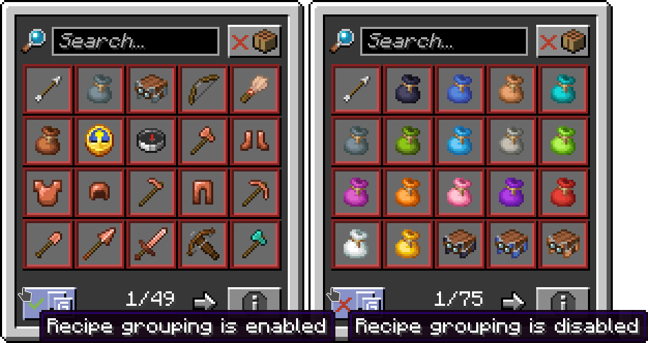 grouping toggle preview