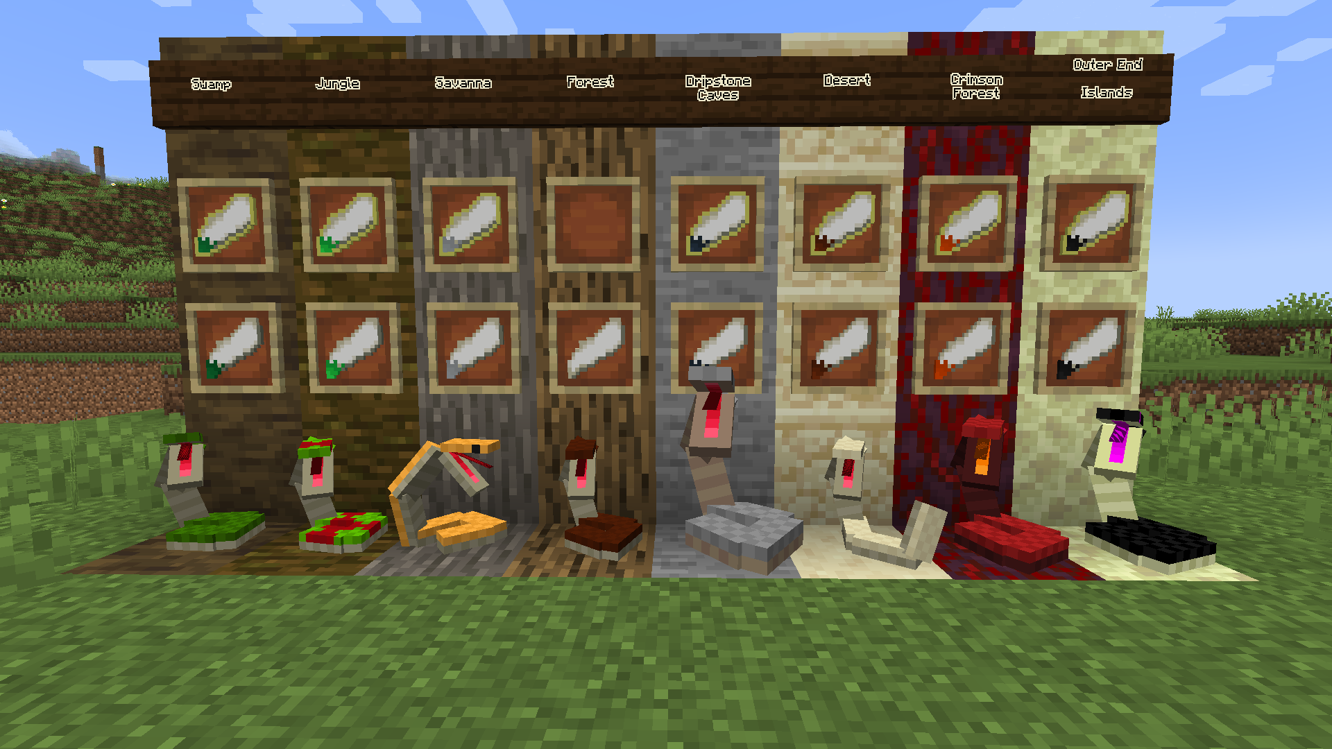 All the snakes from the mod