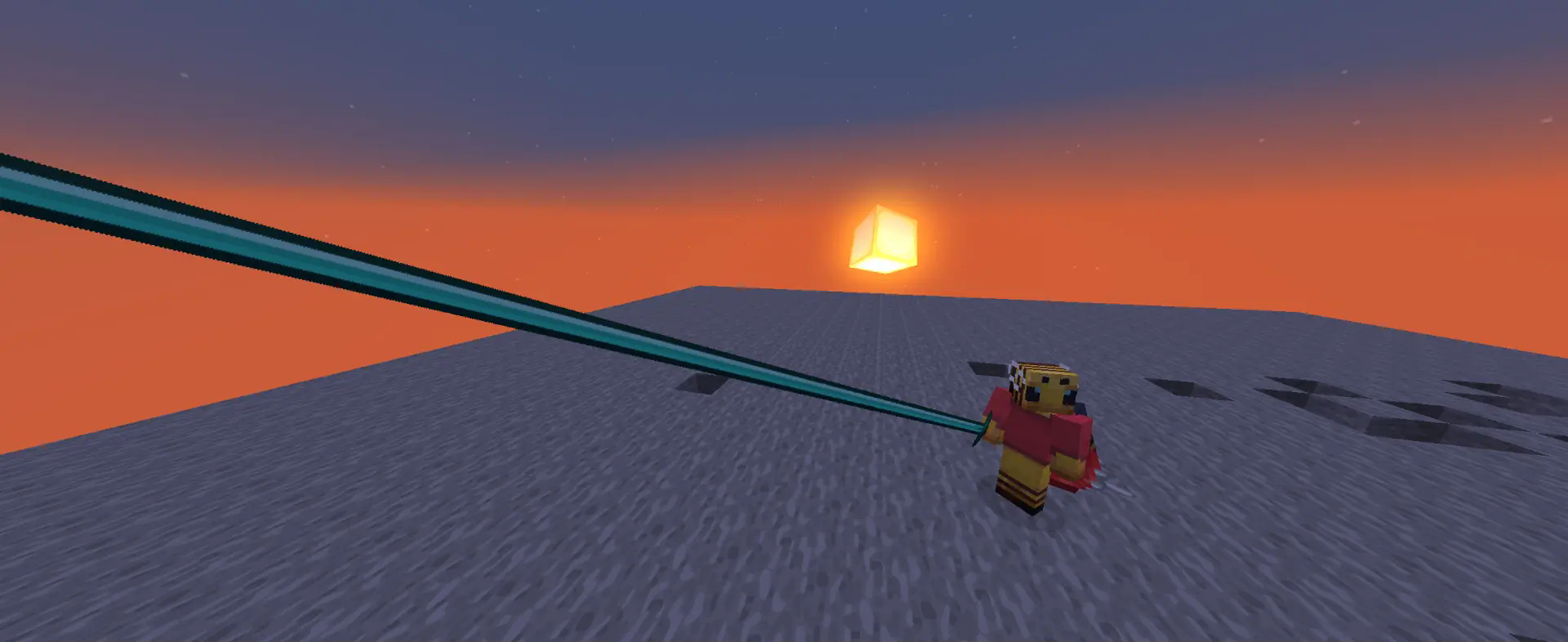 The same image as above, but with an HD resource pack enabled.