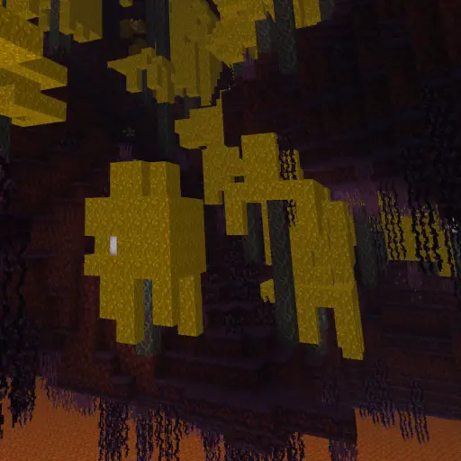 Picture of the new Biome. Yellow Fungi and other purple Plants