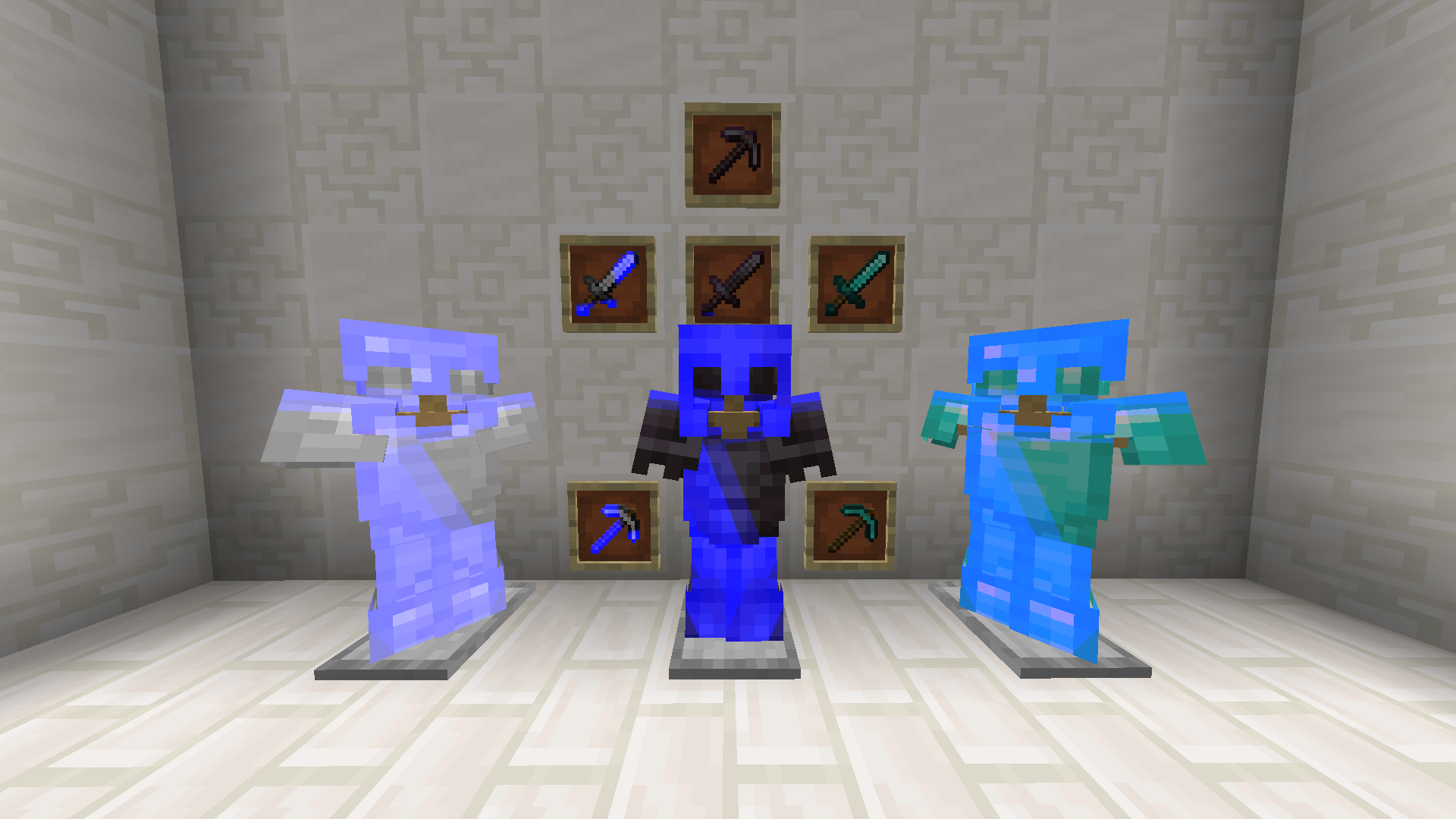 Changes the enchantment glint to blue.