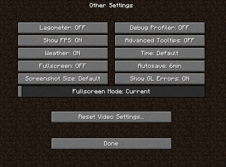 Other Settings
