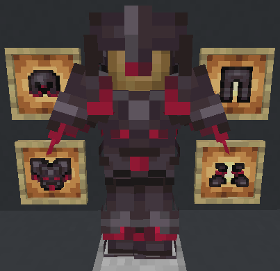 Display of Netherite Armor