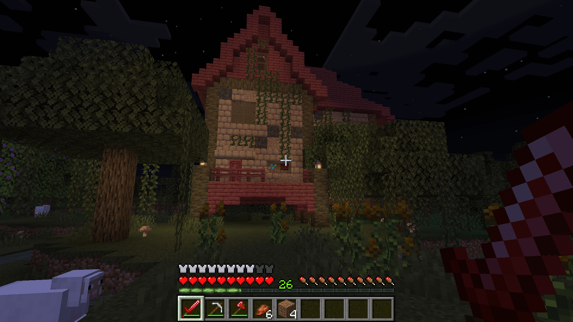 outside a swamp villa