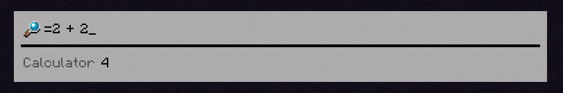 A search for '=2 + 2'. The result 4 is shown.