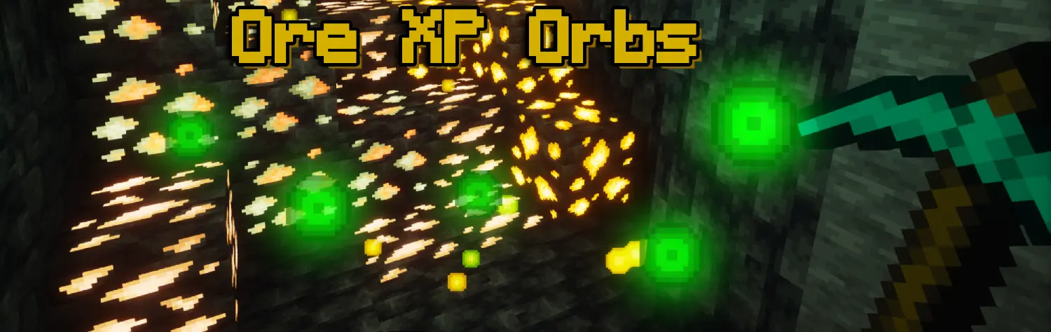 Mining copper, iron or gold gives xp orbs