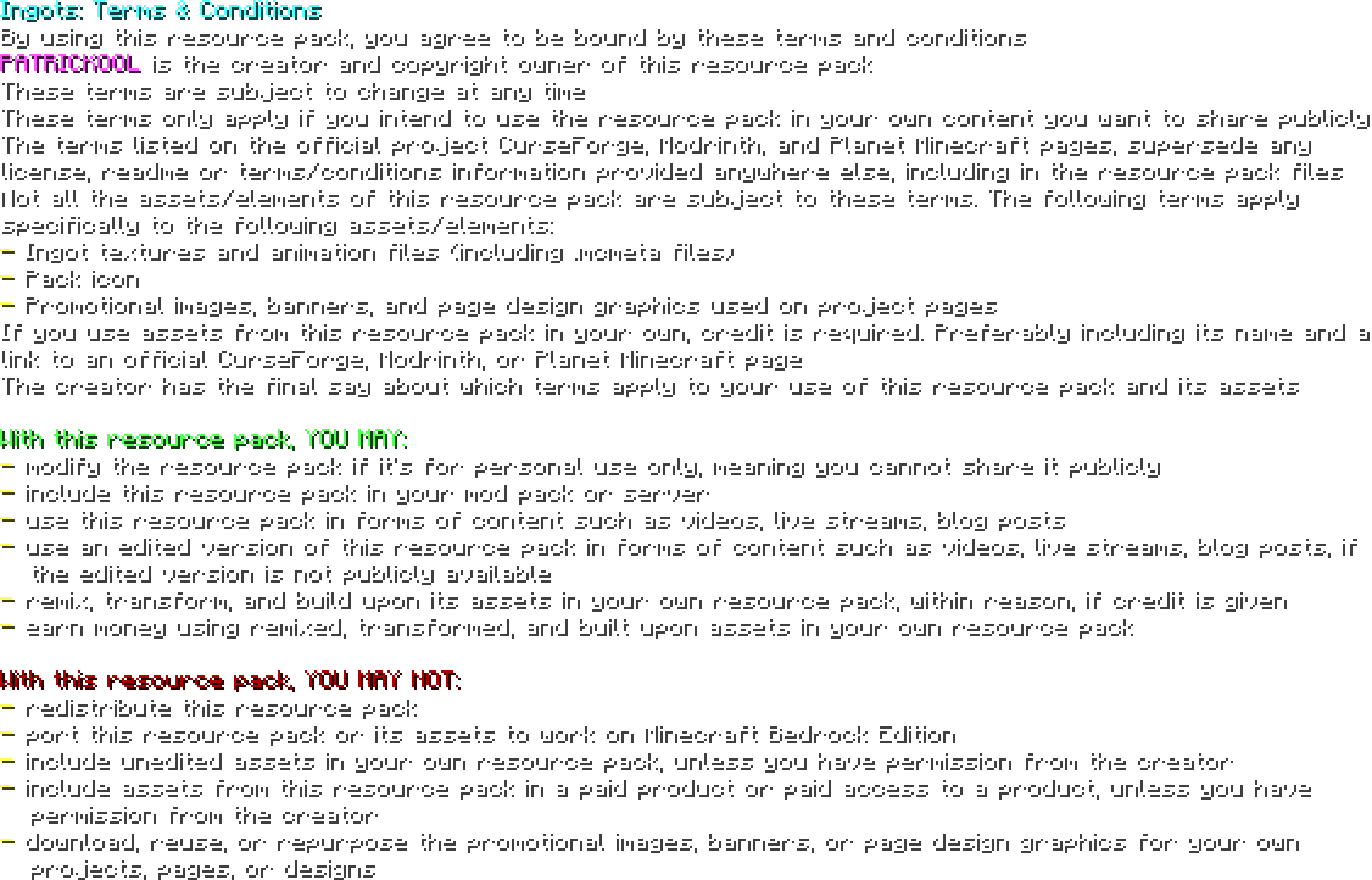 Terms & Conditions Text