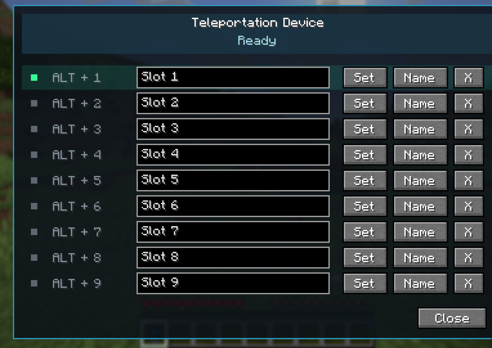 device panel