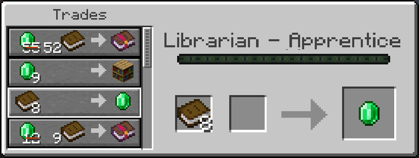 Librarian trades