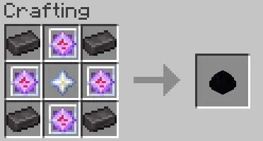 Dragon egg recipe (x4 netherite ingots, x4 end crystals, x1 nether star)