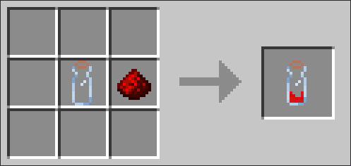 Redstone Vial recipe: Vial and Redstone Dust