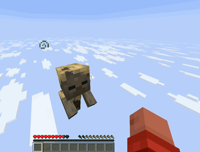 A player getting hit by a zombie showcasing the red flash on the first person hand