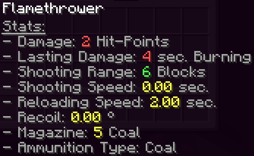 This image shows the flamethrower stats.