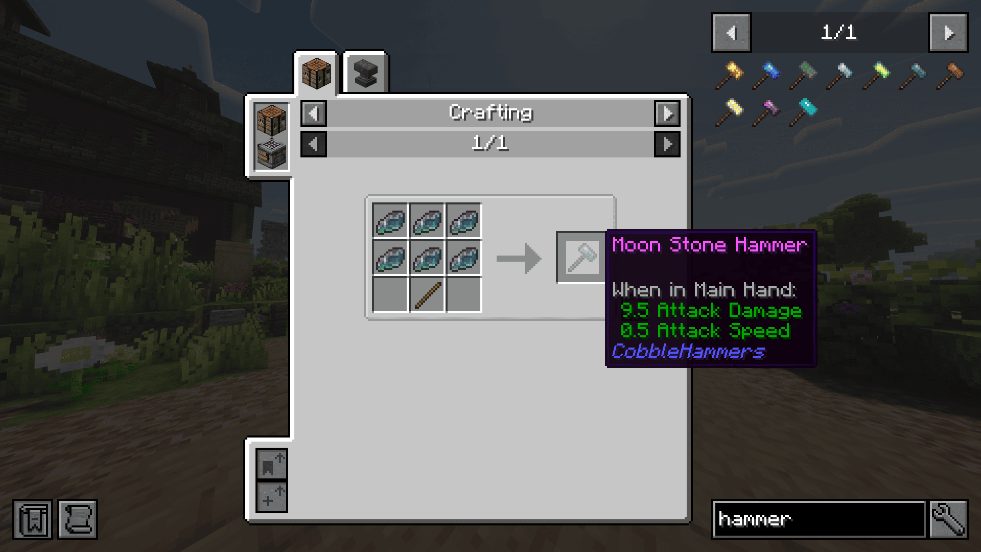 Moon Stone Hammer Recipe
