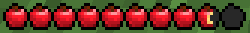 Close up of the apple heart sprites