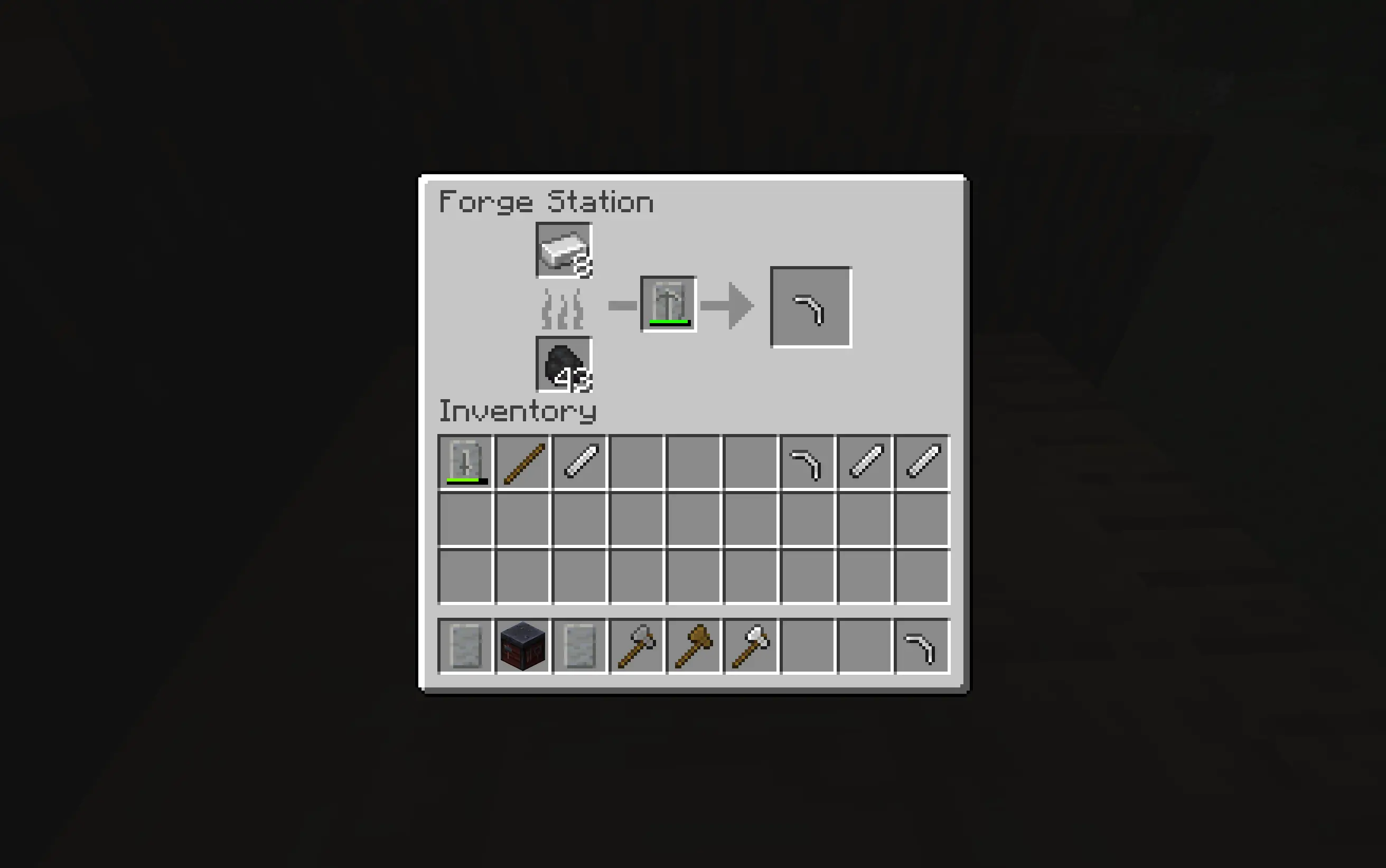 Forge Station Menu