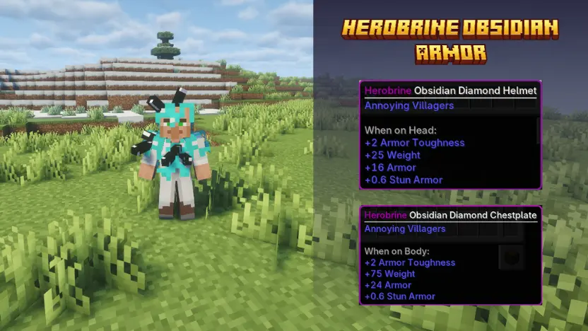 Herobrine Obsidian Armor