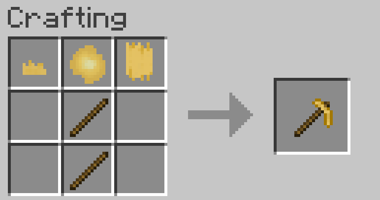 Pasta pickaxe craft