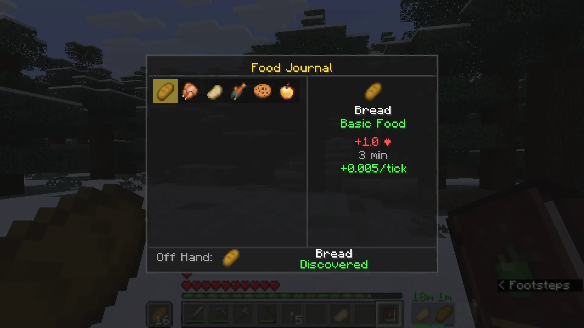 Food Journal Off Hand