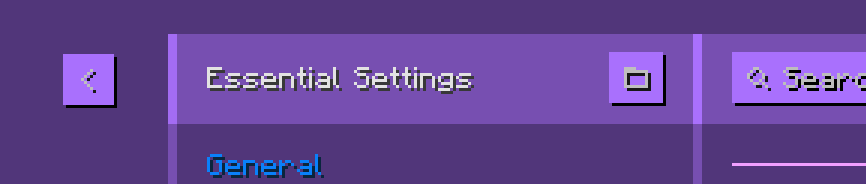 Essential Mod's purple menu
