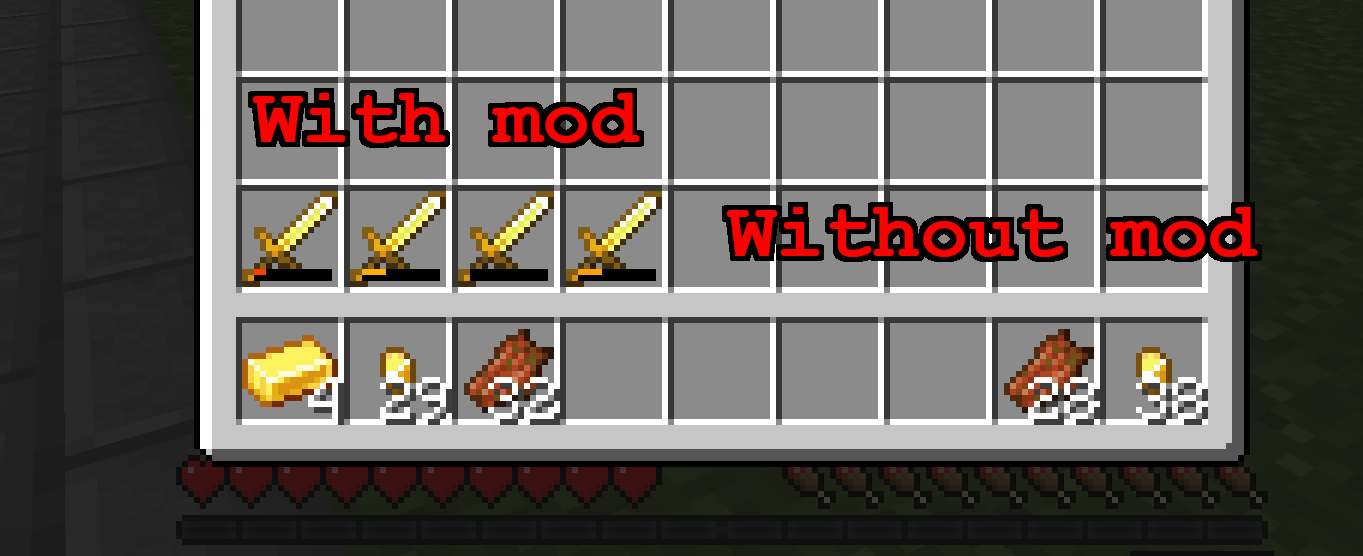 Example of loot before and after this mod