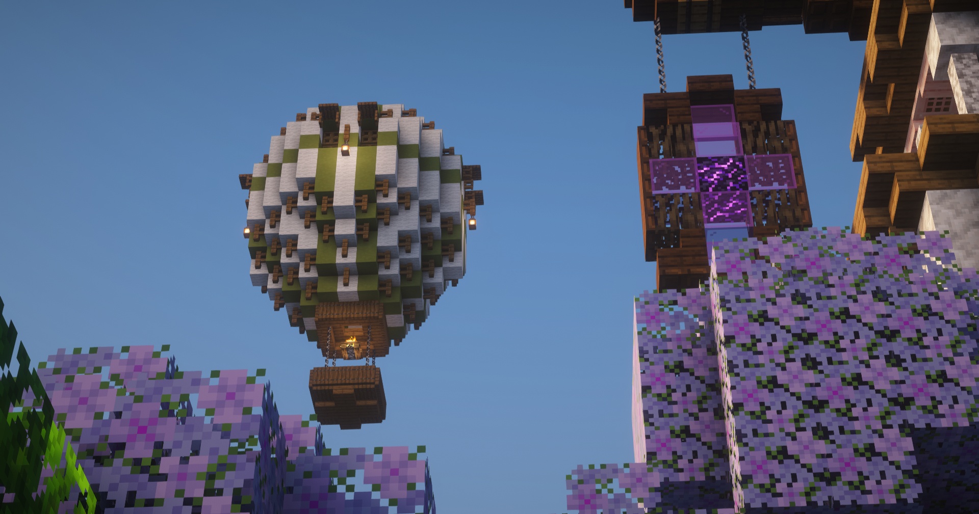 A hot air balloon in the sky