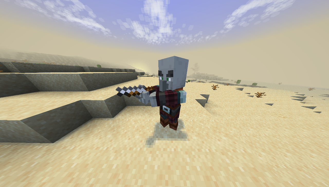 Guns could be used and could be used by hostile mobs