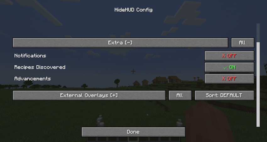 Extra configs