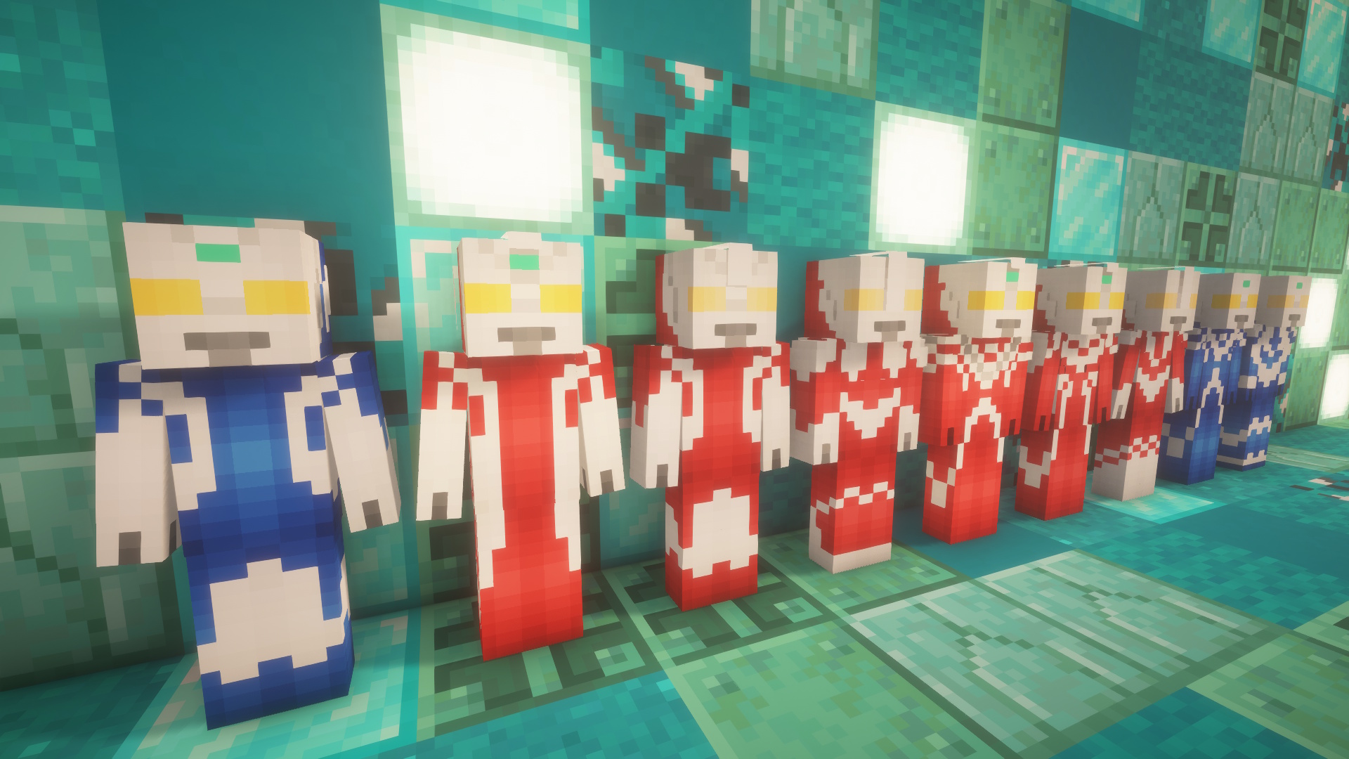 Display of Skins in this texture pack