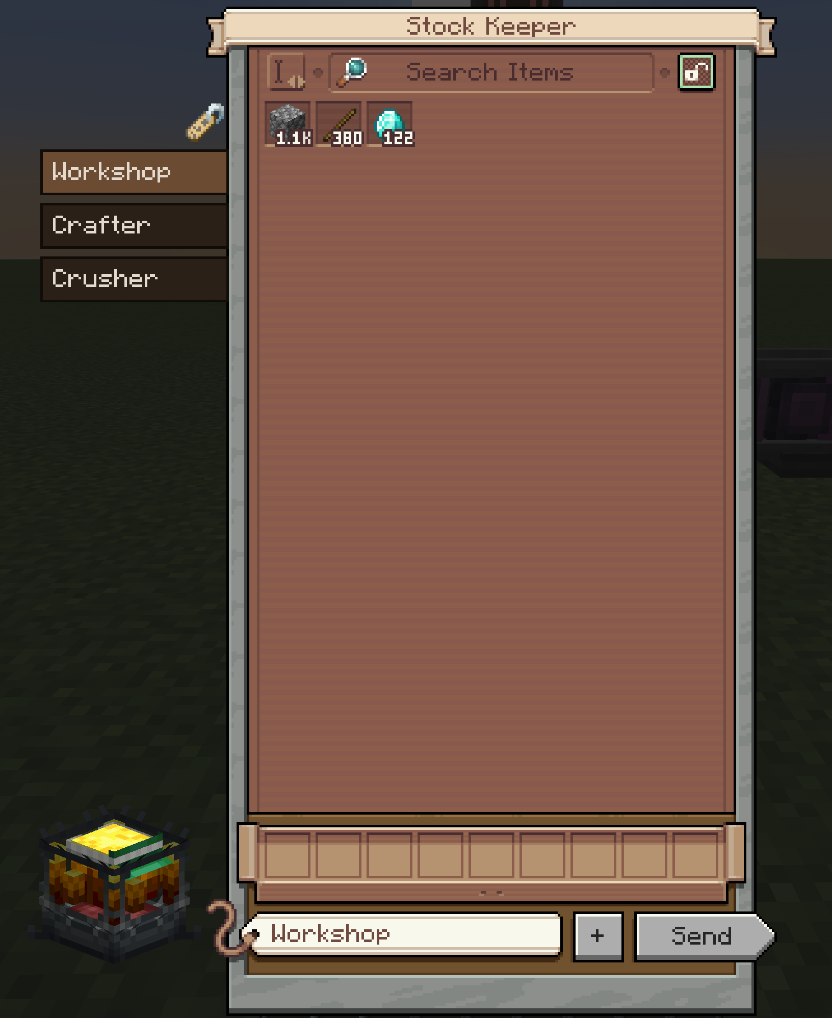 The modified UI, with the Bookmarks visible 