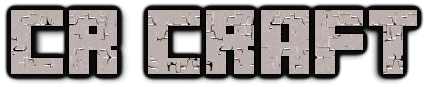 A Minecraft style title of "CR Craft"