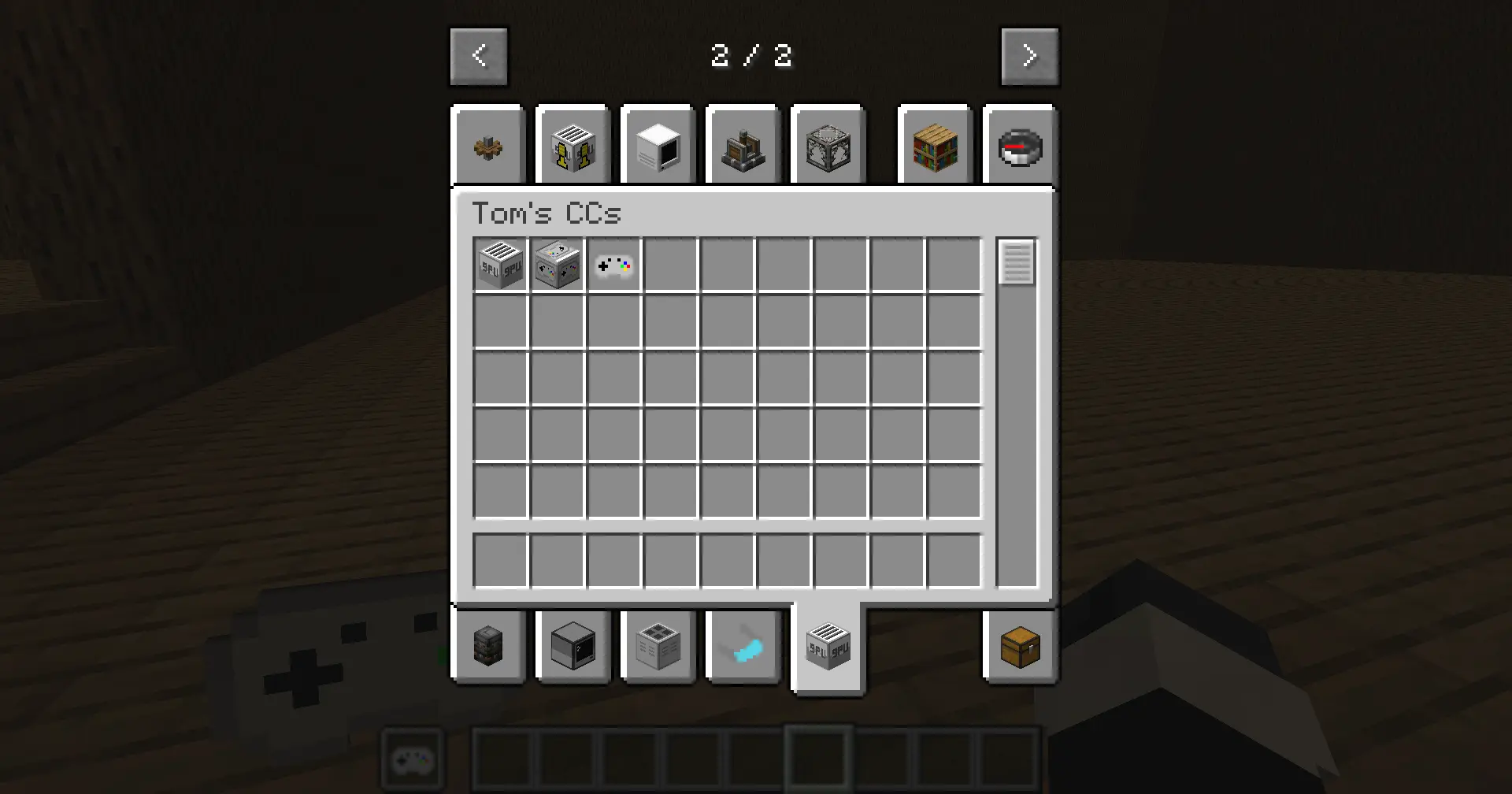 Combined tab of directgpu and cc gamepads when both installed