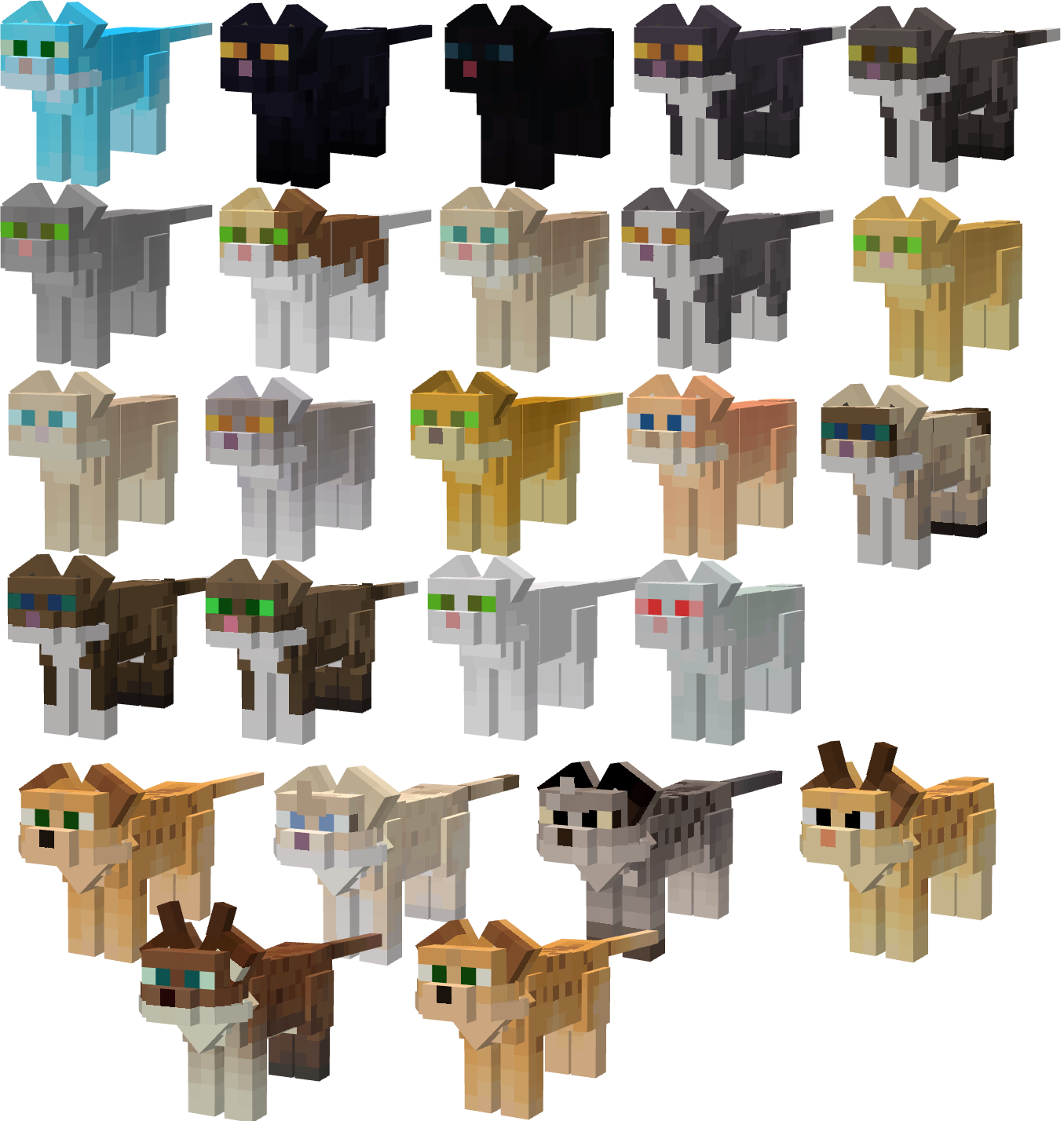 all cats&ocelotes variants