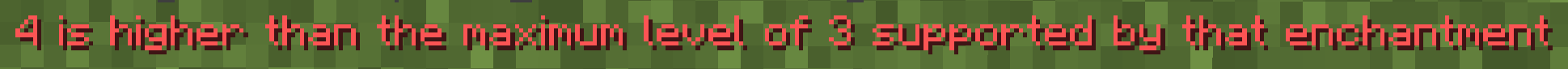 Trying to enchant a helmet with Protection IV using /enchant