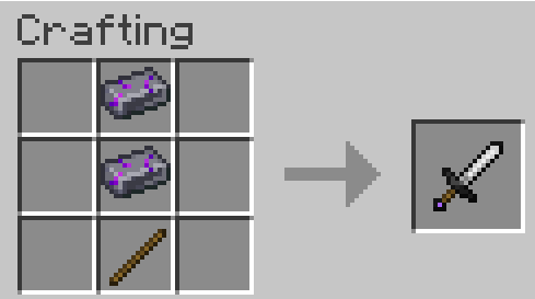Bedrock tools receipe