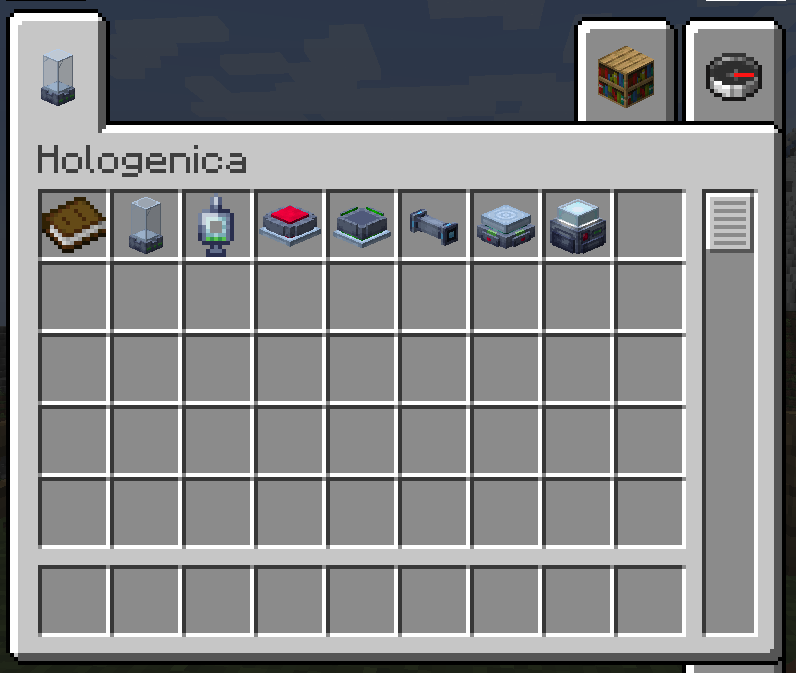 Creative tab showing all Hologenica items