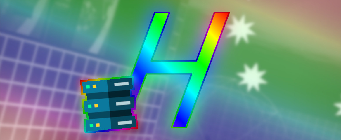 Big fat Haych with a server icon on the left